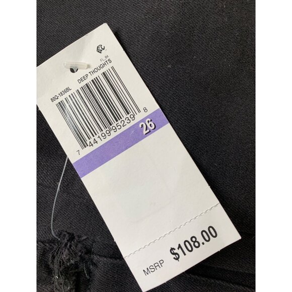 Blanknyc Corset High Rise Skinny Black Denim Jeans Raw Shark Bite Hem Sz 26 NWT - Picture 10 of 10